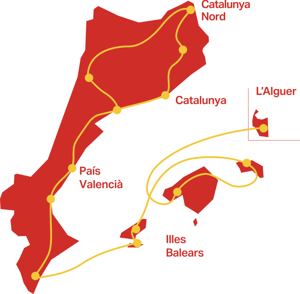 Mapa del Correllengua Agermanat 2026
